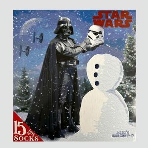 NEW Men's Star Wars 15 Days of Socks Advent Calendar - Assorted Colors 6-12
